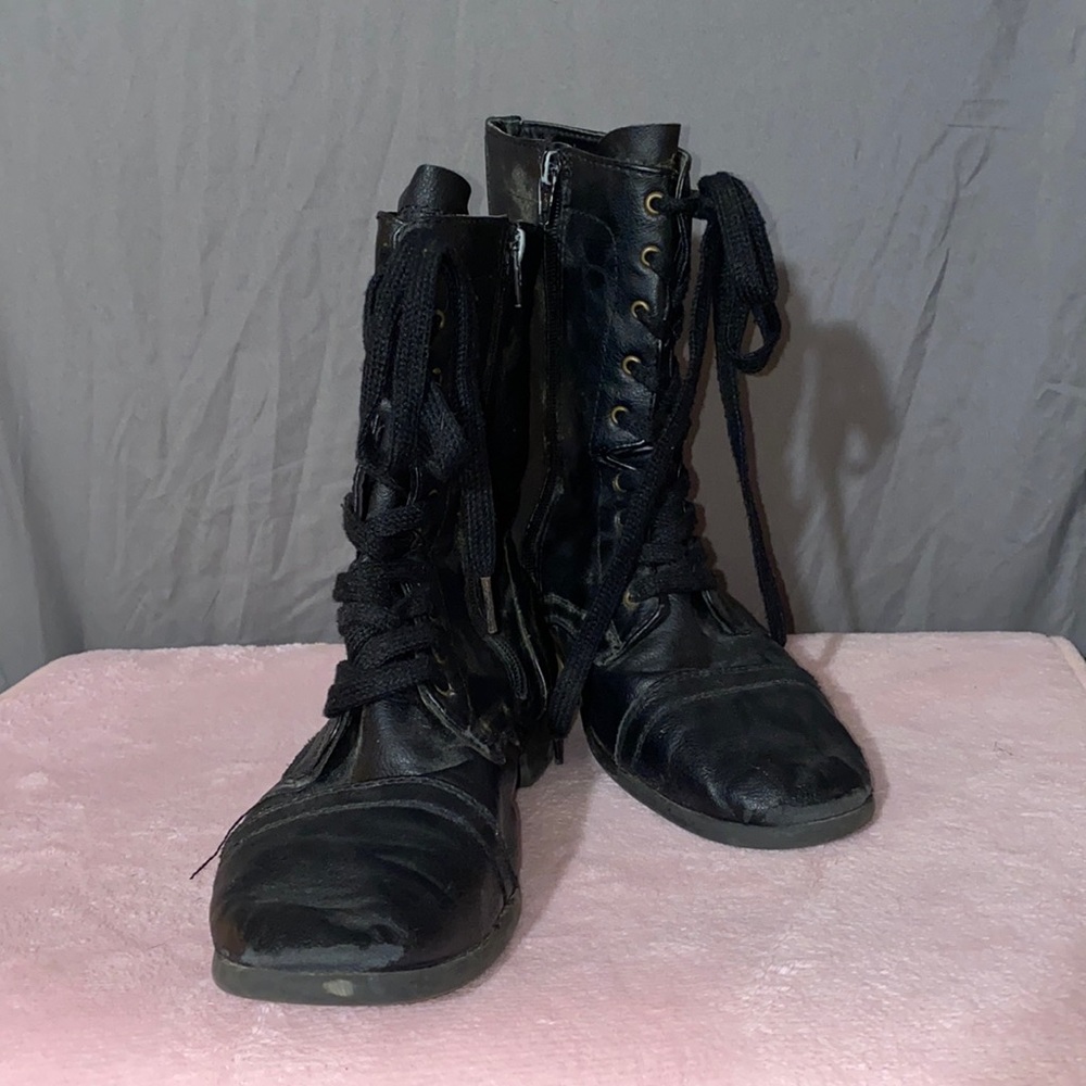 Laced Combat Boots